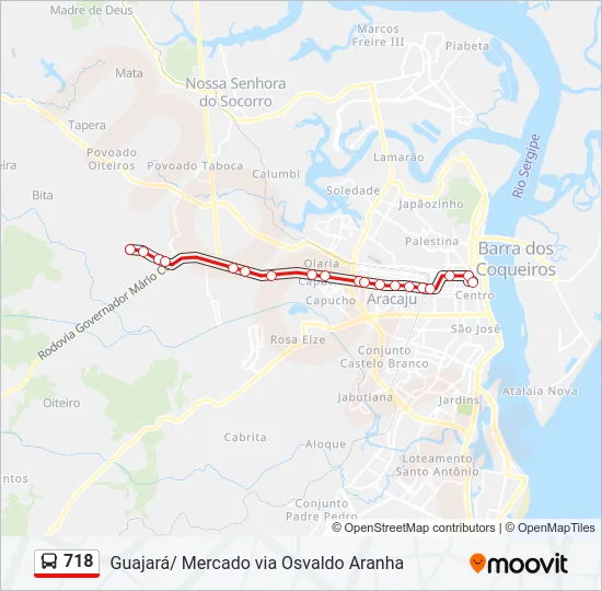 718 Bus Line Map