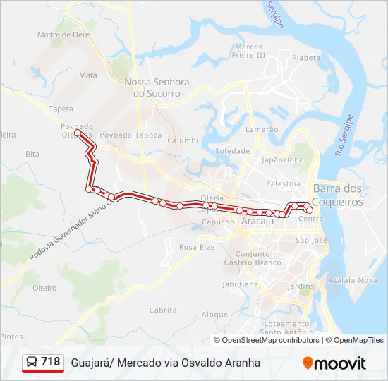 718 Bus Line Map