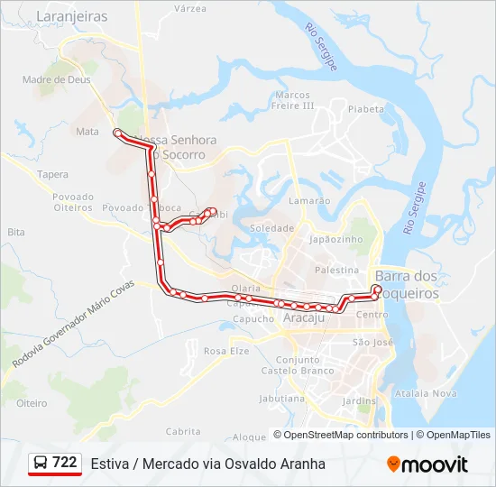 722 Bus Line Map