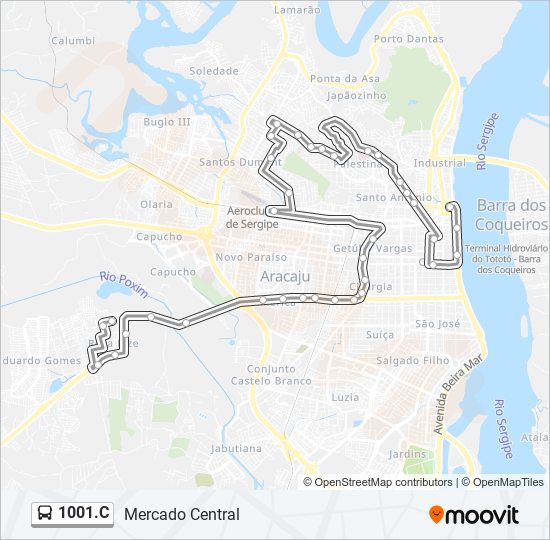 1001.C bus Line Map