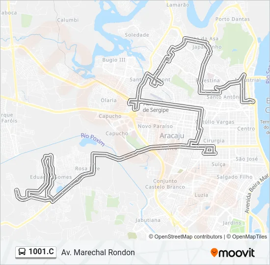 1001.C Bus Line Map