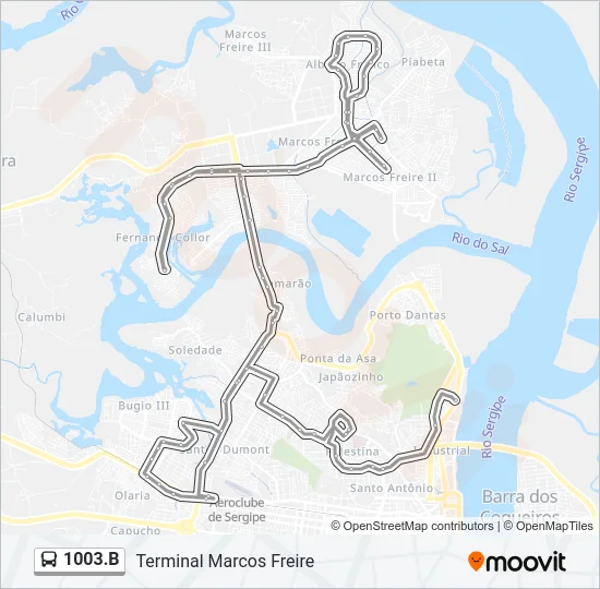 1003.B Bus Line Map