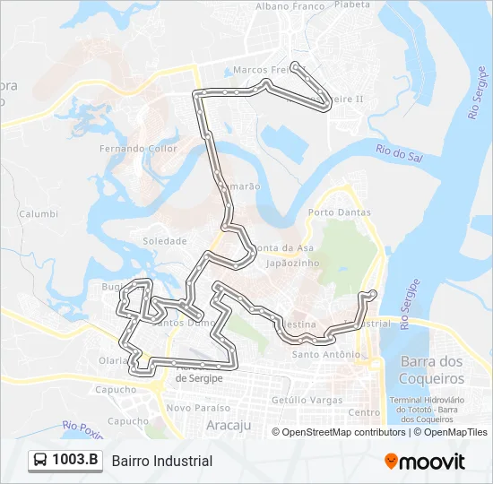 1003.B Bus Line Map