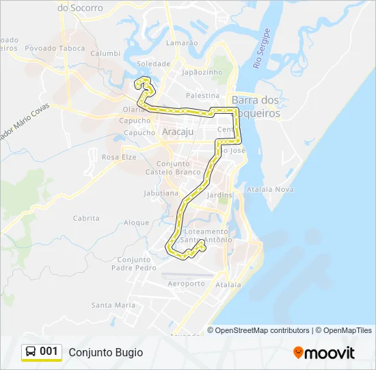 001 Bus Line Map