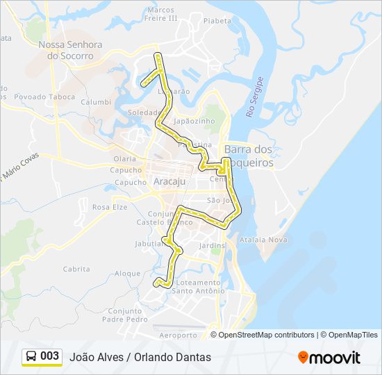 Mapa de 003 de autobús