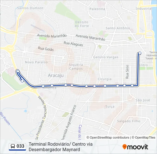 033 Bus Line Map