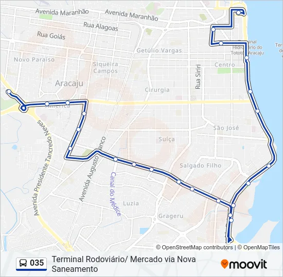 035 Bus Line Map