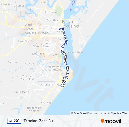 051 Bus Line Map