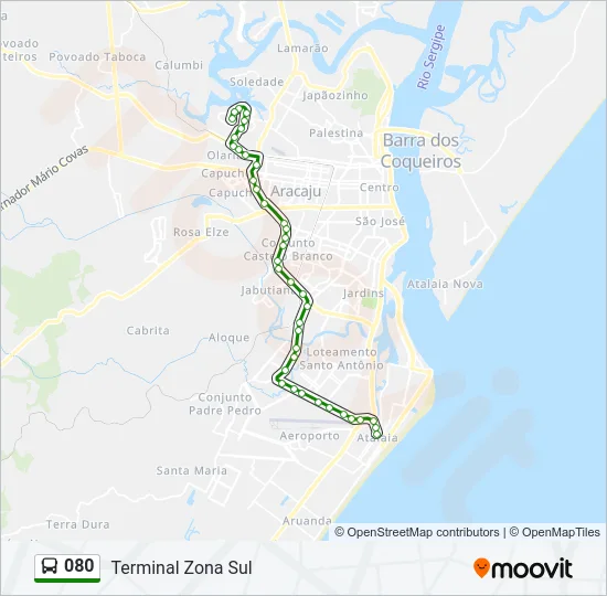 080 Bus Line Map
