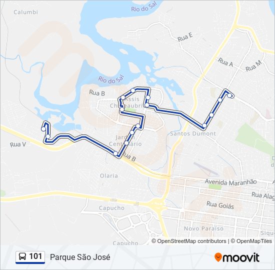 101 bus Line Map