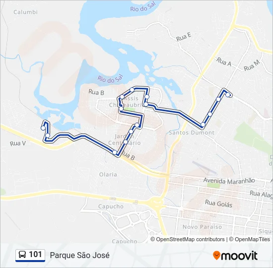101 Bus Line Map