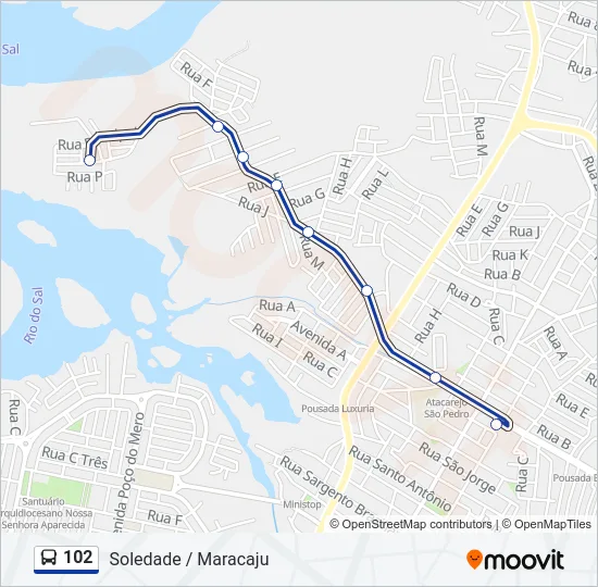 102 Bus Line Map
