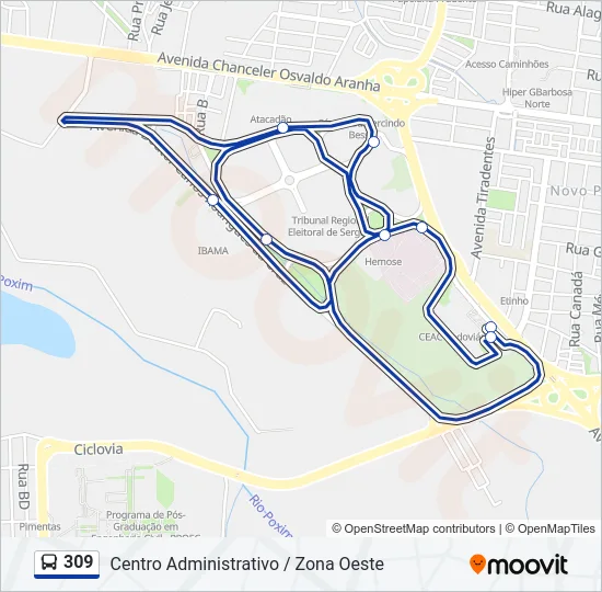 309 Bus Line Map