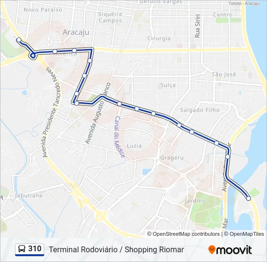 310 Bus Line Map