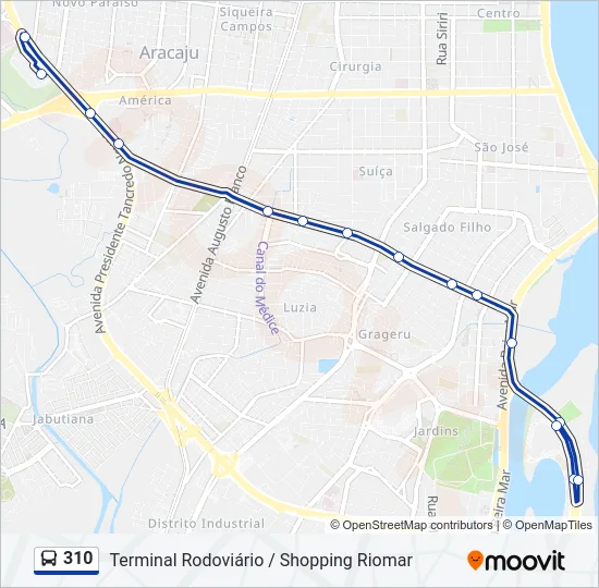 310 Bus Line Map