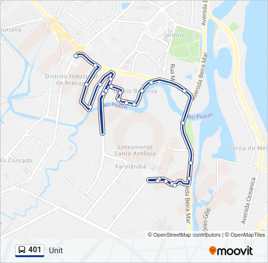 401 Bus Line Map