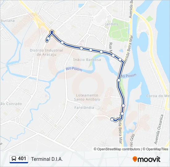 401 Bus Line Map