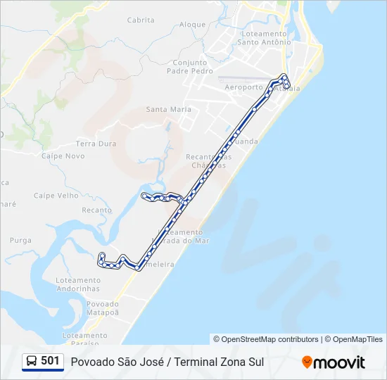 501 Bus Line Map