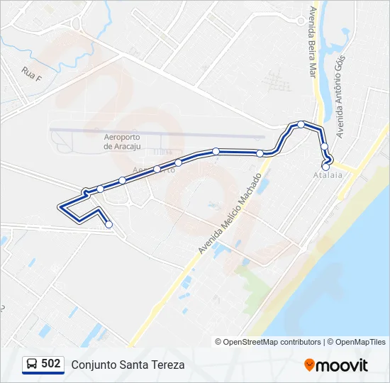 502 Bus Line Map