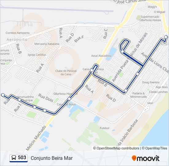 Mapa de 503 de autobús