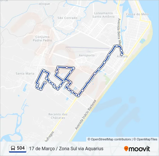 504 Bus Line Map