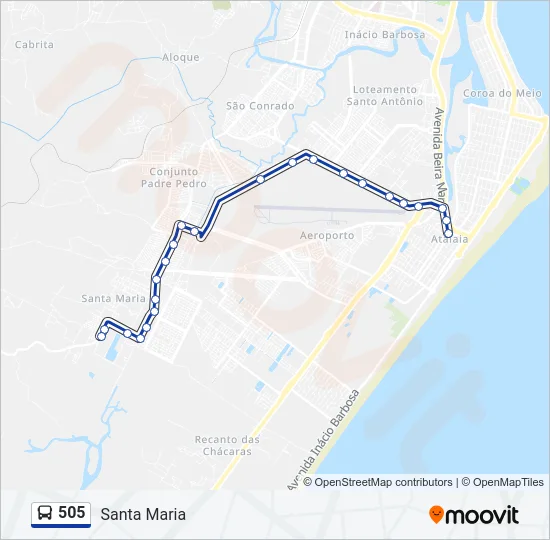 505 Bus Line Map