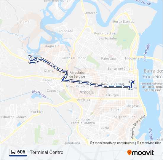 606 Bus Line Map
