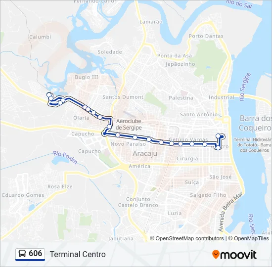 606 Bus Line Map