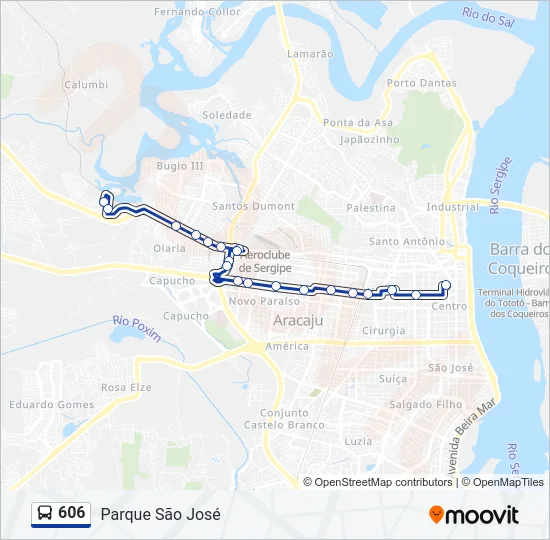 606 Bus Line Map
