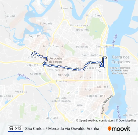 612 Bus Line Map