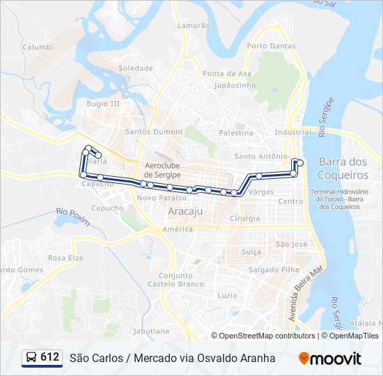 612 bus Line Map