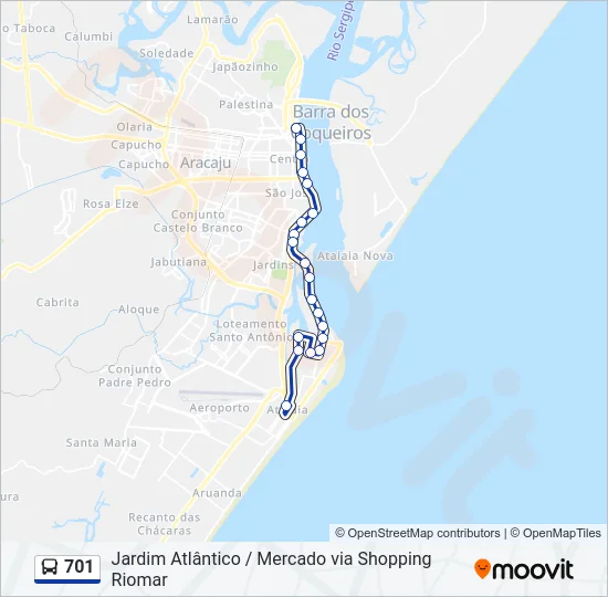 701 Bus Line Map