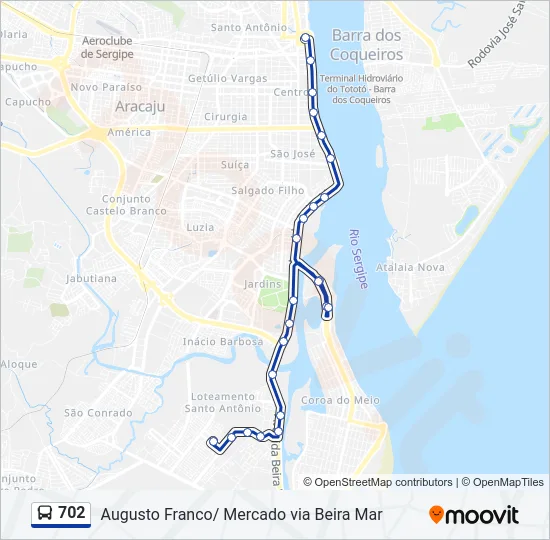 702 Bus Line Map