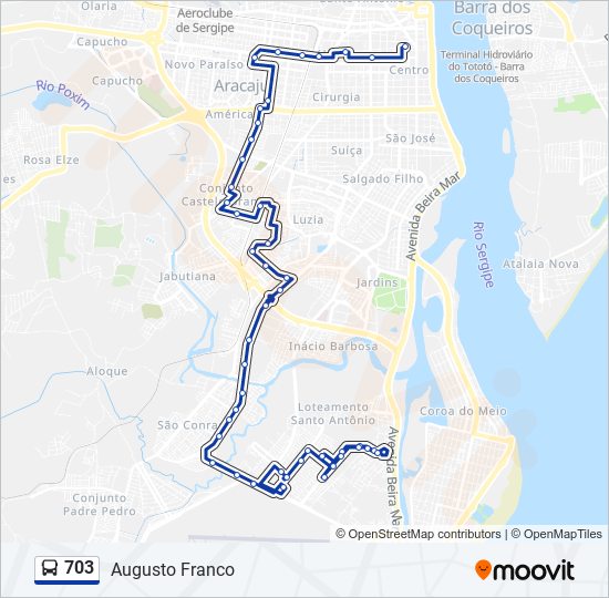 703 bus Line Map