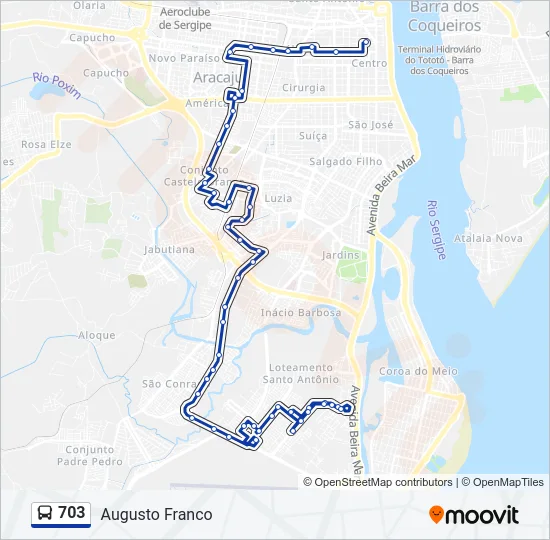 703 Bus Line Map