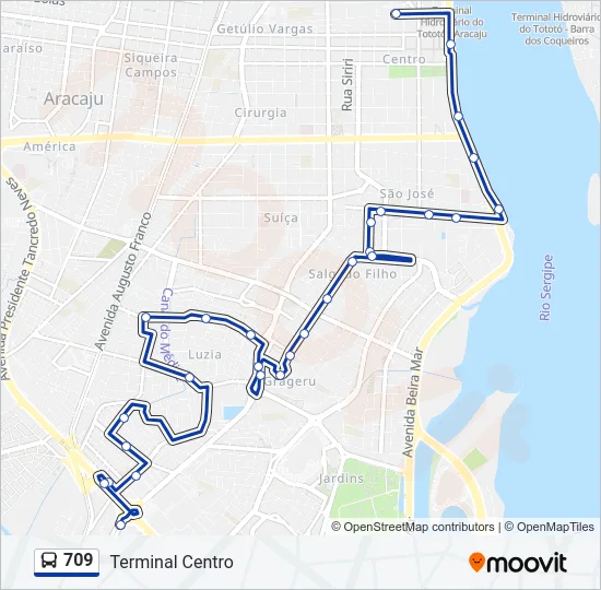 709 Bus Line Map