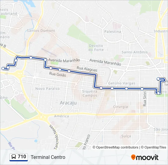 710 Bus Line Map