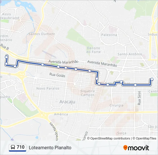 710 Bus Line Map