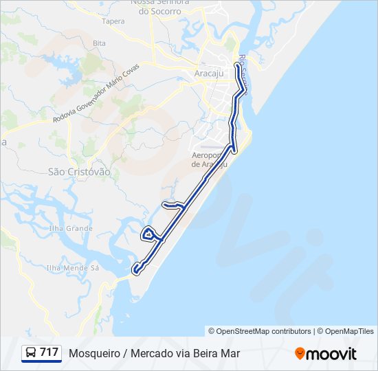 Mapa de 717 de autobús