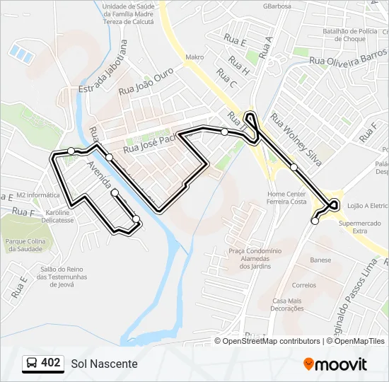 402 Bus Line Map