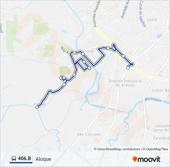 406.B Bus Line Map