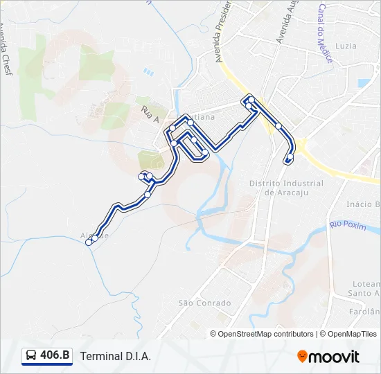 406.B Bus Line Map