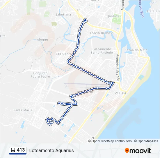 413 Bus Line Map