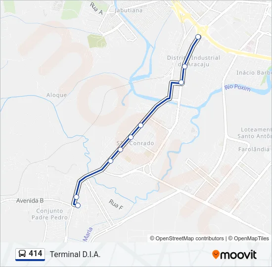 414 Bus Line Map