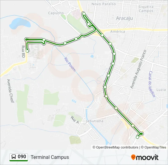090 Bus Line Map