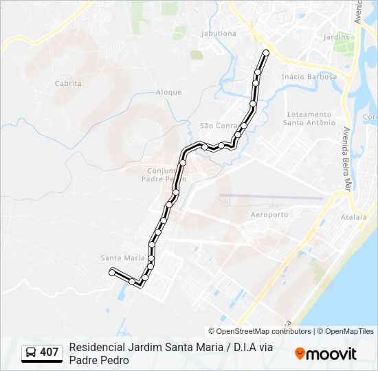 407 Bus Line Map