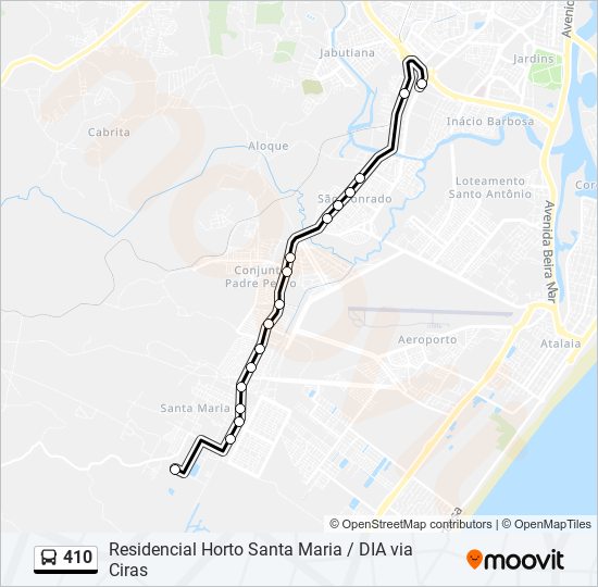 Rota da linha 408a10: horários, paradas e mapas - Cardoso de Almeida  (Atualizado)