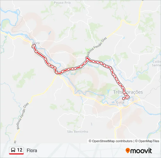 12 Bus Line Map