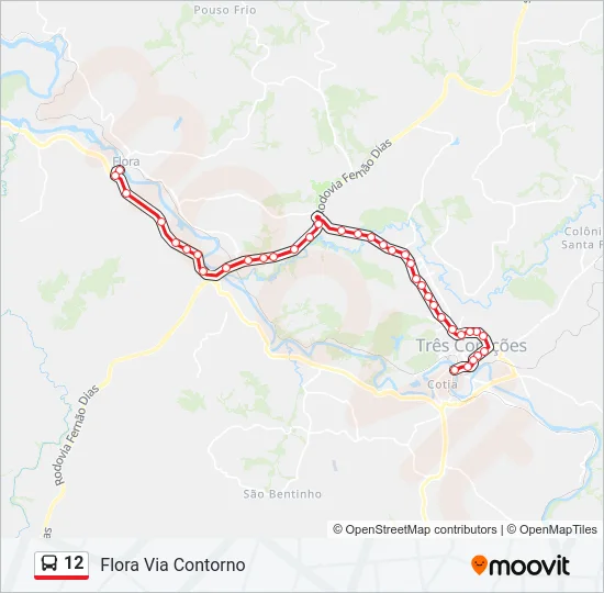 12 Bus Line Map