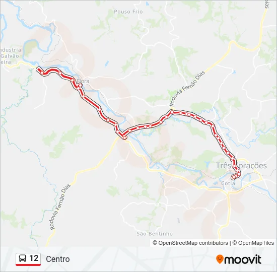 12 Bus Line Map